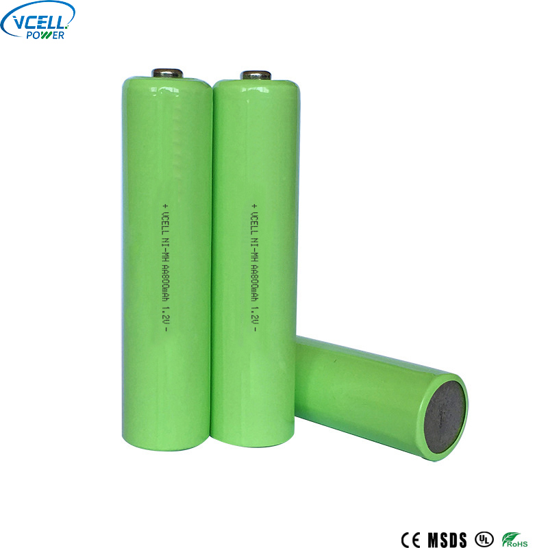 NIMH AA 800mAh 1.2V 충전식 배터리